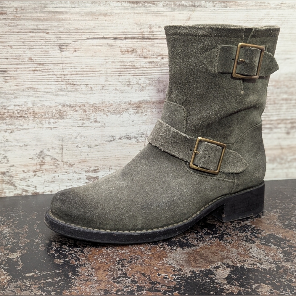 Womens Frye Vicky Engineer Boots Sz 7 Used Suede 3478819 4003 Suede